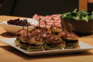 Mini burger aux petits pois & pois chiches façon falafels - Octobre 2015